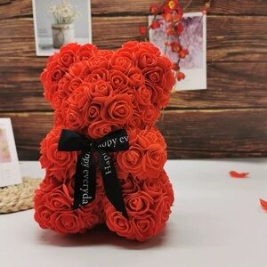 10inch rose Teddy bear with transparent gift box